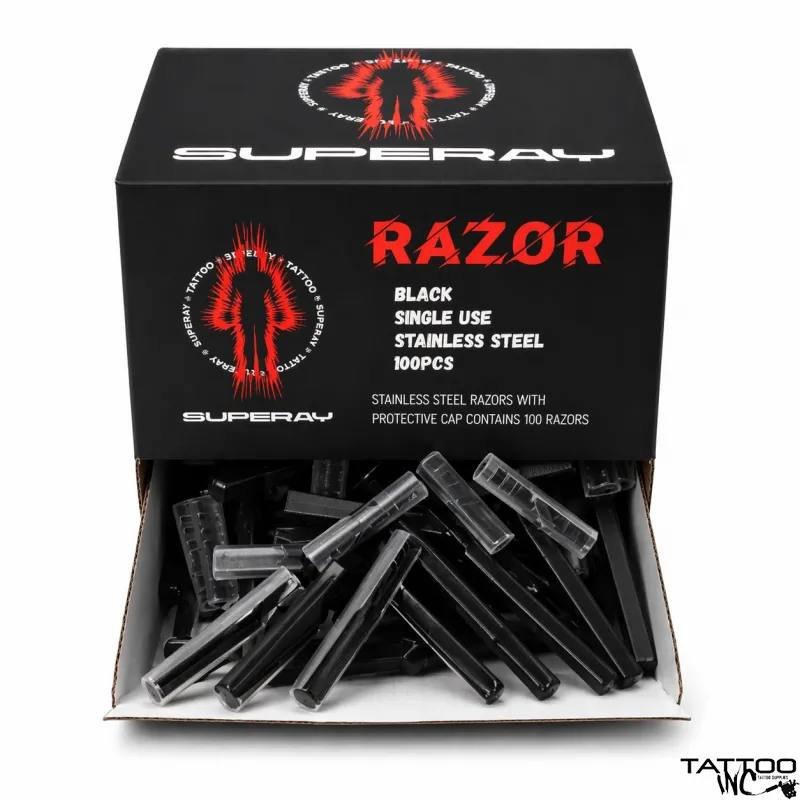 Superay Black Single-Use Razors (100 pcs)